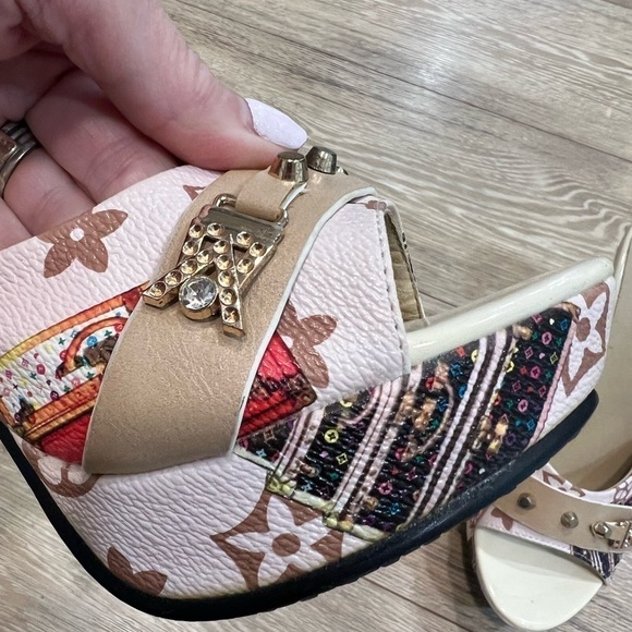 Monogram high heel slides - Picture 12 of 12